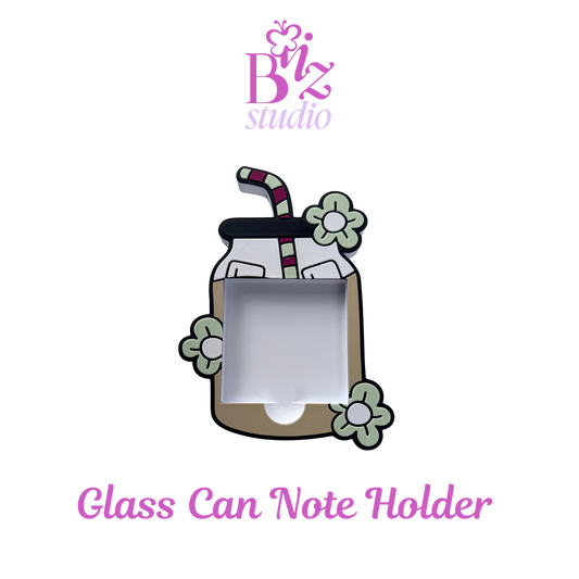 Glass Can 3D Sticky Note Holder