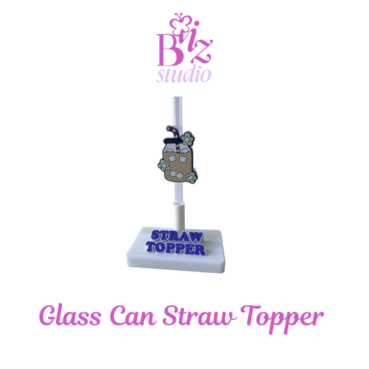 Glass Can 3D Straw Topper