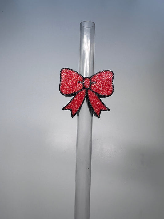 Bow 3D Straw Topper