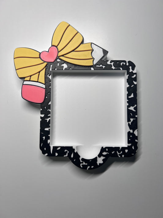 Composition Pencil Bow 3D Sticky Note Holder