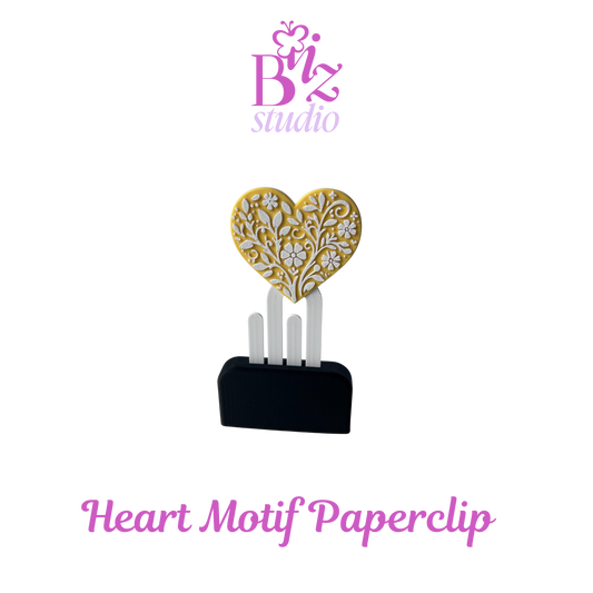 Heart Motif 3D Paperclip