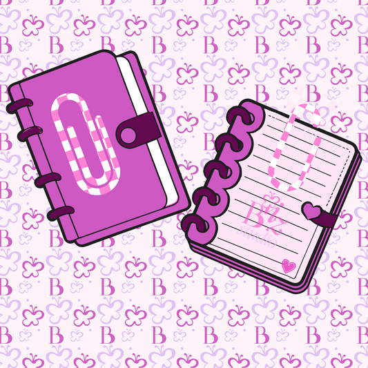 Pink Checker Jumbo Paperclip