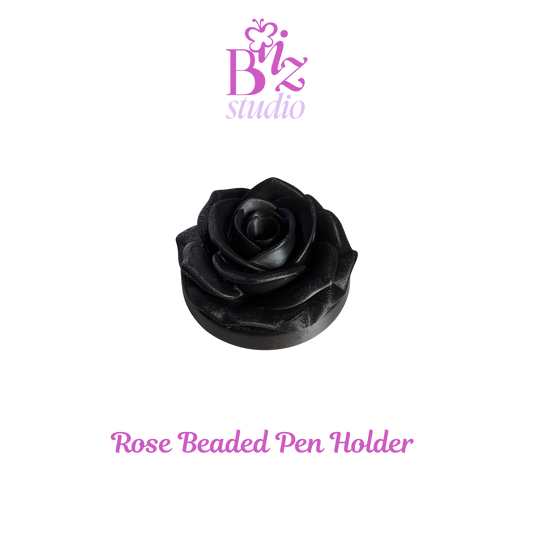 Single 3D Rose Beaded Pen Holder