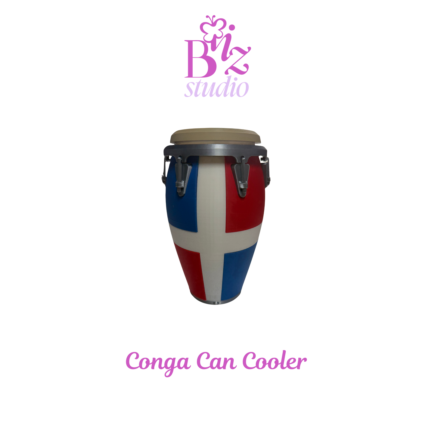 Dominican 3D Conga Can Cooler Holder