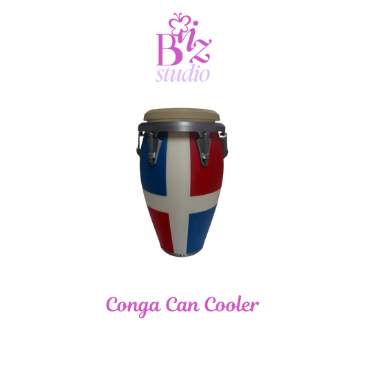 Dominican 3D Conga Can Cooler Holder