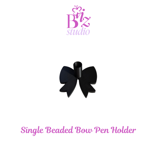 Single 3D Beaded Bow Pen Holder