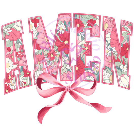 Amen with Pink Bow